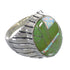 Turquoise And Opal Inlay Silver Southwest Ring Size 11-3/4 AX55508