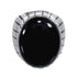 Southwestern Silver Jet Ring Size 10-3/4 AX55565