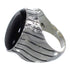 Sterling Silver Jet Southwest Ring Size 12-1/4 AX55566
