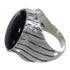 Southwestern Sterling Silver Jet Ring Size 12-3/4 AX55564