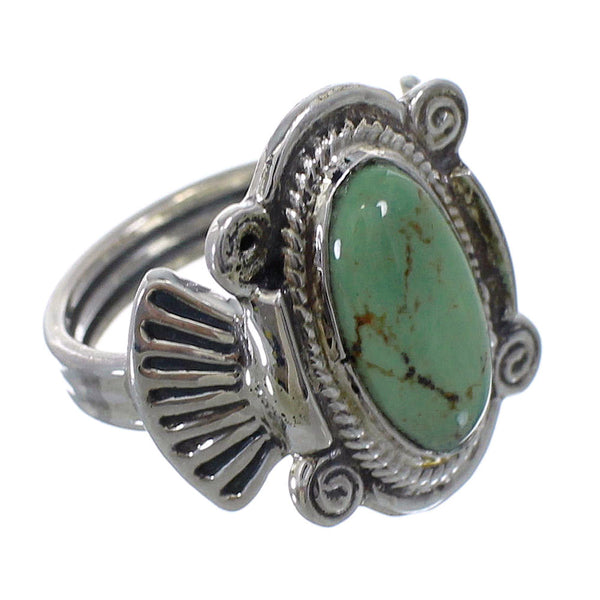 Authentic Sterling Silver And Turquoise Ring Size 5-3/4 EX56290