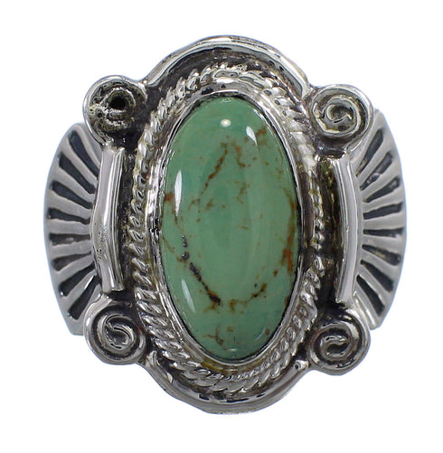 Authentic Sterling Silver And Turquoise Ring Size 5-3/4 EX56290