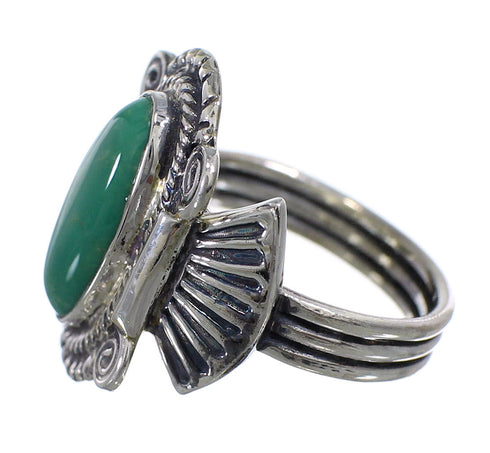 Turquoise Genuine Sterling Silver Ring Size 6-1/4 EX56293