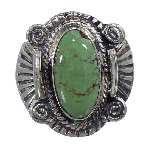 Turquoise Sterling Silver Southwestern Ring Size 6-3/4 EX56299
