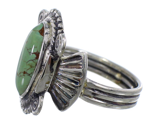 Turquoise Sterling Silver Southwestern Ring Size 6-3/4 EX56299