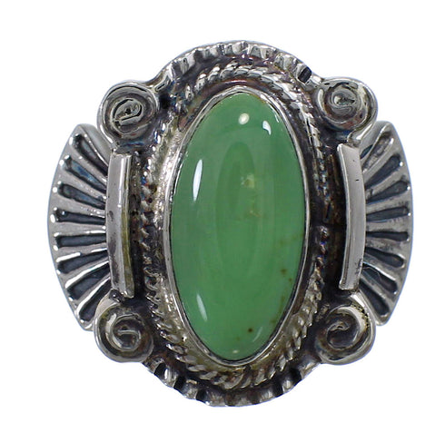Southwest Turquoise And Sterling Silver Ring Size 5-1/4 EX56304