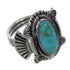 Genuine Sterling Silver And Turquoise Ring Size 5-3/4 EX56315