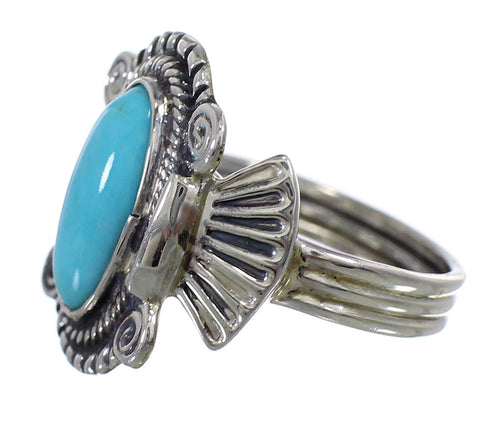 Sterling Silver Turquoise Southwest Ring Size 6-3/4 EX56316