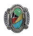 Southwest Sterling Silver And Multicolor Ring Size 5-3/4 EX56203