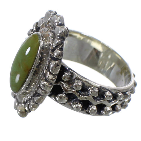 Genuine Sterling Silver Turquoise Southwest Ring Size 5 EX56339
