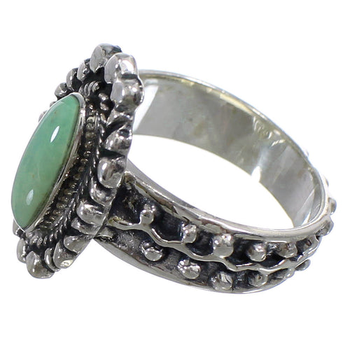 Turquoise Southwest Sterling Silver Ring Size 4-3/4 EX56343