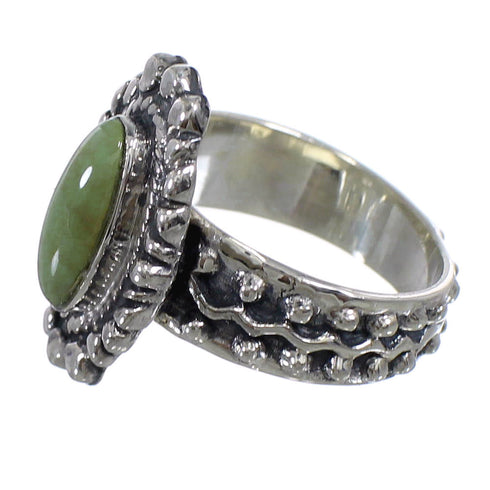 Authentic Sterling Silver Turquoise Ring Size 7-3/4 EX56361