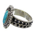 Turquoise And Genuine Sterling Silver Ring Size 8-1/4 EX56367