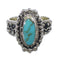 Southwestern Turquoise Sterling Silver Ring Size 4-3/4 EX56391