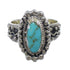 Southwestern Turquoise Sterling Silver Ring Size 4-3/4 EX56391