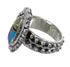 Sterling Silver Multicolor Inlay Southwest Ring Size 6-3/4 EX56250