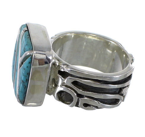 Sterling Silver And Turquoise Southwest Ring Size 4-1/4 YX87708