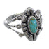Southwestern Turquoise Silver Jewelry Ring Size 5-1/4 AX61474