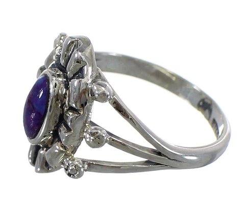 Magenta Turquoise Silver Southwest Ring Size 8-1/4 AX64222