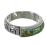 Turquoise Opal Southwest Silver Water Wave Ring Size 6-1/4 AX64249