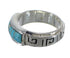 Turquoise Opal Silver Water Wave Ring Size 5-1/4 AX64252