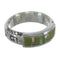 Opal Turquoise Inlay Silver Water Wave Ring Size 5-3/4 AX64277