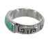 Turquoise Sterling Silver Water Wave Ring Size 5-1/4 AX64336