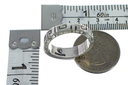 Lapis Silver Water Wave Ring Size 4-3/4 AX64378