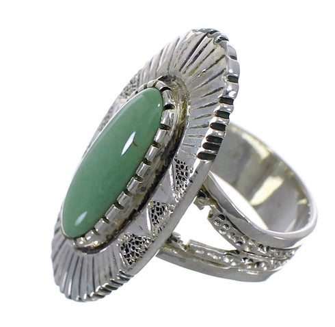 Genuine Sterling Silver And Tuquoise Ring Size 5-1/4 VX56892
