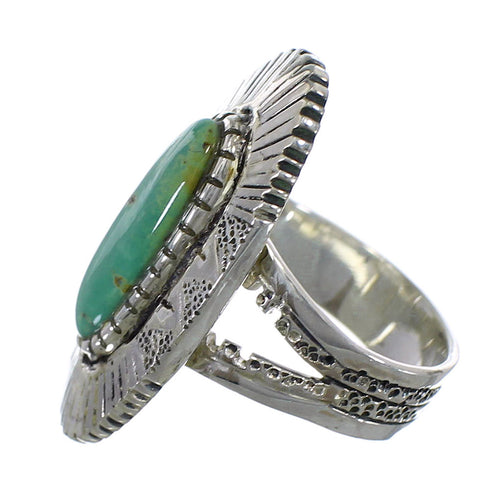Authentic Sterling Silver And Tuquoise Jewelry Ring Size 6-3/4 VX56897
