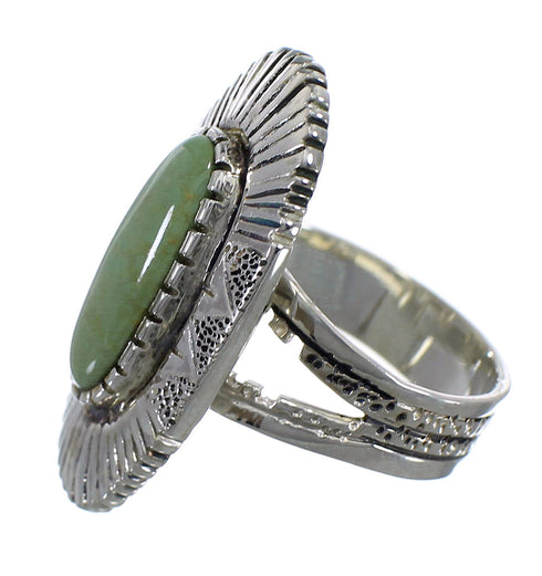 Turquoise And Southwest Sterling Silver Ring Size 8-1/4 VX56907