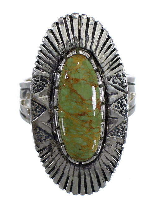Turquoise Southwest Authentic Sterling Silver Jewelry Ring Size 7-3/4 VX56917