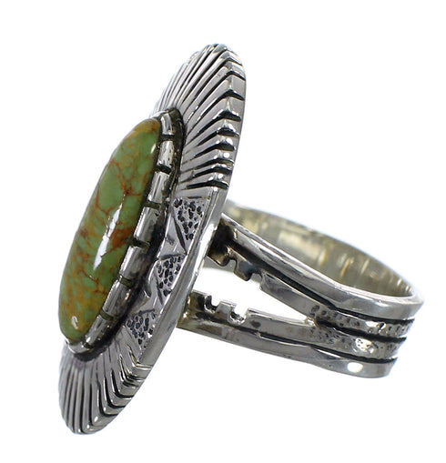 Turquoise Southwest Authentic Sterling Silver Jewelry Ring Size 7-3/4 VX56917