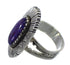 Sterling Silver Magenta Turquoise Jewelry Ring Size 6-1/4 VX57004