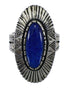 Genuine Sterling Silver And Lapis Ring Size 5 VX57024