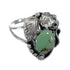 Genuine Sterling Silver And Turquoise Flower Ring Size 5-1/4 VX57055
