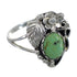 Authentic Sterling Silver And Turquoise Flower Jewelry Ring Size 8-1/2 VX57149