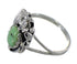 Authentic Sterling Silver And Turquoise Flower Jewelry Ring Size 8-1/2 VX57149
