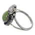 Authentic Sterling Silver And Turquoise Flower Ring Size 6-3/4 VX57155