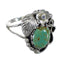Turquoise And Genuine Sterling Silver Flower Ring Size 5-3/4 VX57158