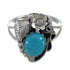 Turquoise Authentic Sterling Silver Flower Jewelry Ring Size 6-1/4 VX57178