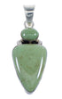 Turquoise and Authentic Sterling Silver Southwest Slide Pendant RX54421