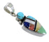 Multicolor Silver Southwestern Jewelry Pendant RX54427