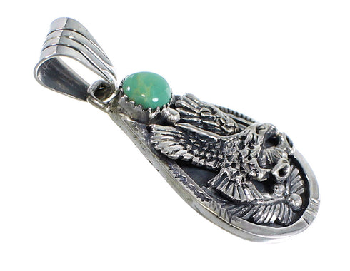 Sterling Silver And Turquoise Eagle Pendant RX54467