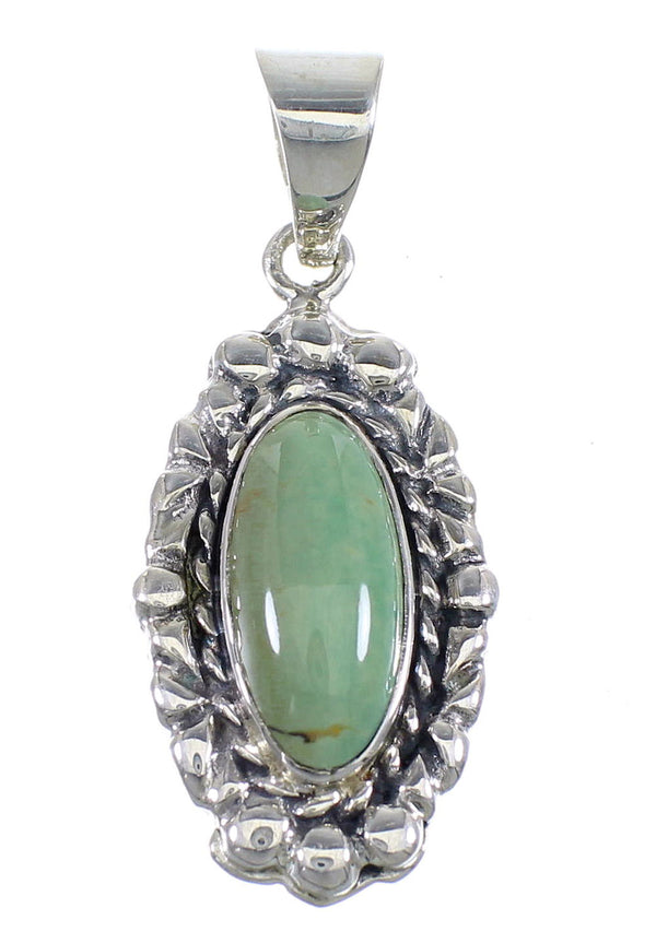 Turquoise And Authentic Sterling Silver Pendant RX54483