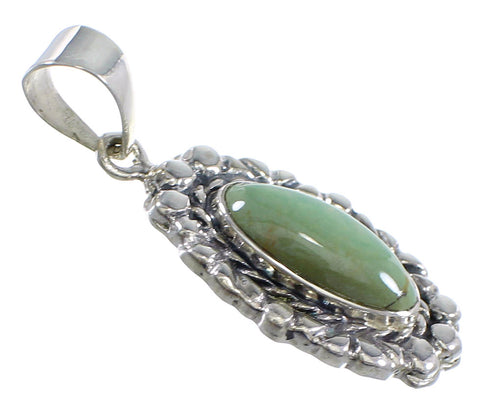 Turquoise And Authentic Sterling Silver Pendant RX54483
