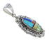 Multicolor Authentic Sterling Silver Pendant RX54492