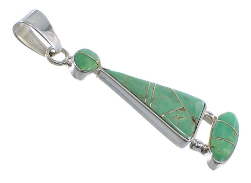Silver And Turquoise Southwestern Pendant RX54550