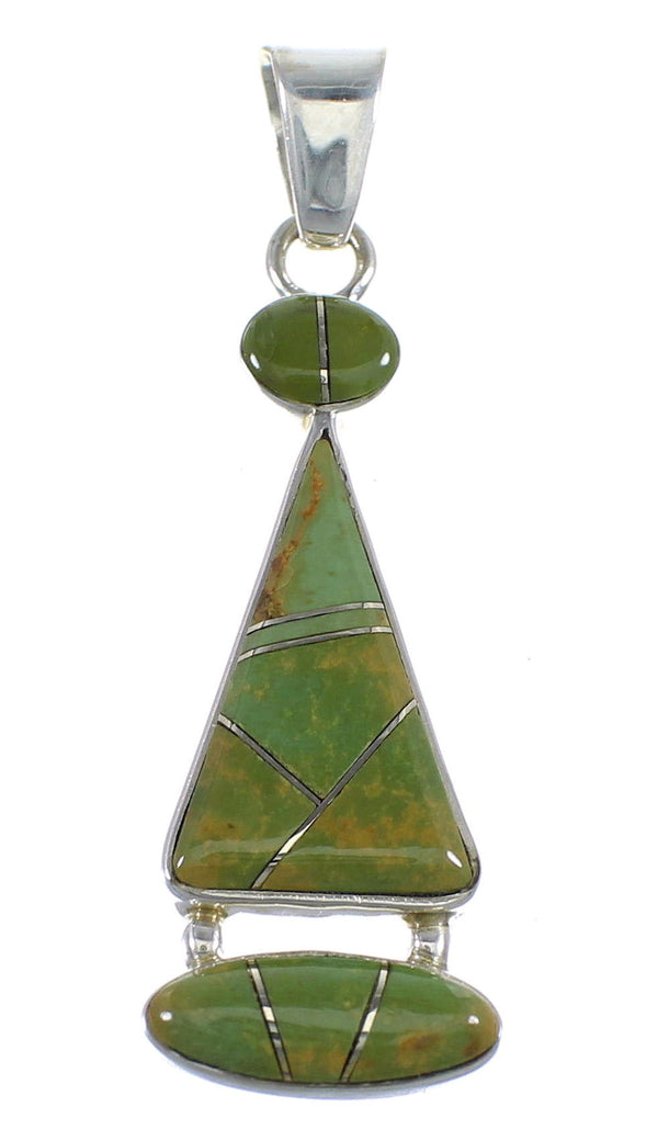 Authentic Sterling Silver And Turquoise Pendant RX54556