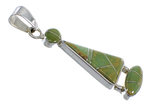 Authentic Sterling Silver And Turquoise Pendant RX54556